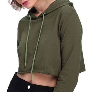 Jersey de felpa francesa de algodón con logotipo personalizado, sudadera lisa en blanco para mujer, sudadera de peso pesado de gran tamaño, suéter corto, sudaderas con capucha a granel - Product Image 3