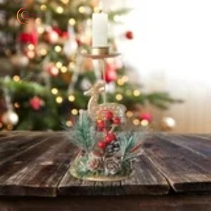 Creative Design Tabletop Christmas Decoration Lightening Candle Holder Snowflake Style Handmade Unique Candle Jar From Indian - Product Image 6