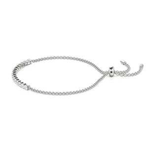 Bracelet Bolo en argent sterling fin avec pendentif rond Jeulia - Product Image 2