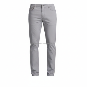 Pantalones Chinos de Lona para Hombre, Corte Slim Fit, Cintura Media, Color Marrón, Alta Elasticidad y Comodidad, Algodón Elástico, Servicio OEM con Logotipo Personalizado - Product Image 3