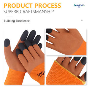 SAILGOOD Guantes de trabajo de seguridad con capas de látex de poliéster para la industria de la construcción personalizados de alta calidad - Product Image 2