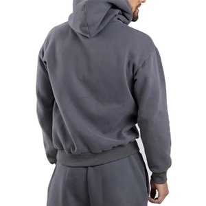 Logo personnalisé Poids lourd 600 GSM 100% Coton vierge Pullover Boxy Baggy Hoodie et pantalons de survêtement Survêtements Fabricant de survêtements - Product Image 3