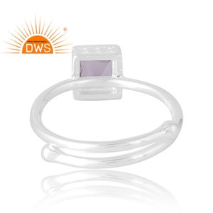 Meilleure vente 925 argent Sterling naturel rose améthyste pierre précieuse bague bijoux personnalisés pour les femmes cadeau pour elle - Product Image 2