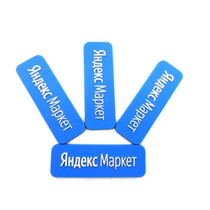 Patchs en caoutchouc PVC bleu et blanc personnalisés avec des motifs d'alphabet en forme de cœur, écologiques, à coudre, logo en relief 3D, caoutchouc souple pour chapeaux et sacs - Product Image 1