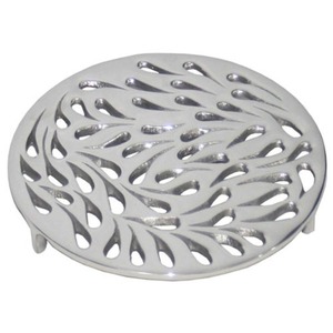 Dessous de plat rond en métal argenté fait à la main de designer ustensiles de cuisine et comptoir de restaurant utiliser tapis et coussin prix d'usine en gros - Product Image 5