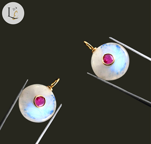 AAA Natural Rainbow Moonstone Gemstone Inlay <b>Pendant</b> 925 Sterling Silver Fine <b>Pendants</b> Charms for Jewelry Making Wholesale Price - Product Image 4