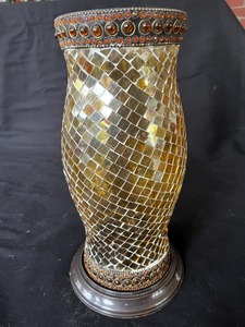 Porte-bougie en verre mosaïque décoratif de mariage romantique avec logo personnalisé, design d'intérieur, pour la décoration de la maison - Product Image 5