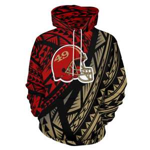 Sudadera con Capucha de Diseño Maorí Informal de Invierno Personalizada con Estampado Tribal Digital, Sudadera Unisex de Estilo Urbano - Product Image 1