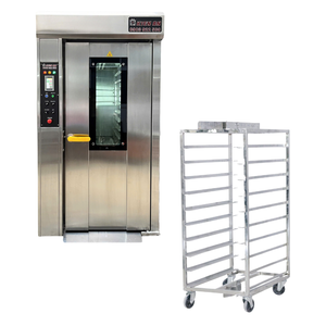 Wholesale Price <b>Rotary</b> Oven 16 Trays With Altuntop Trolley 1100Kg 380V 220V Bread Baking Oven Kien an Vietnam Manufacturer - Product Image 1