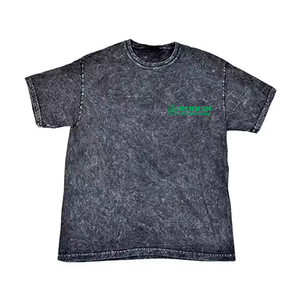 Camiseta de Hombre Transpirable, Ecológica, de Secado Rápido, de Poliéster/Algodón, con Logotipo Personalizado en la Parte Delantera, Estilo Vintage Lavado, Corte Holgado y Extra Grande - Product Image 3