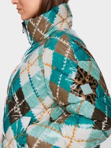 Chaqueta Deportiva Acolchada para Exteriores Ayat |   Estampado Acolchado de Argyle/Tartán para Mujer |   Cuello alto, cierre de cremallera |   Mezcla de Poliamida - Product Image 3