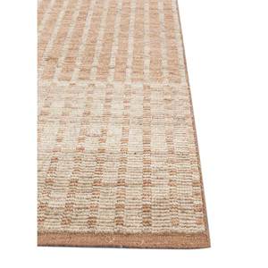 พรมขนสัตว์ทอมือลายเส้นสีเบจและสีน้ำตาล ขนาดใหญ่ 9x12 ฟุต รูปทรงสี่เหลี่ยมผืนผ้า สำหรับห้องโถงหรือทางเดินในบ้าน รุ่น ZA Jaipur Rugs - Product Image 4