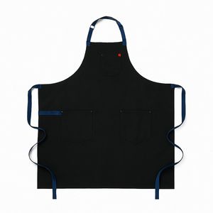 Tablier de cuisine professionnel en cuir et toile avec plusieurs poches pour outils, design unisexe pour restaurant et bar - Product Image 6