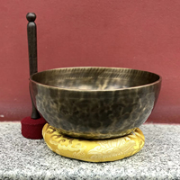 Bol de méditation bouddha battu à la main tibétain personnalisé travail à la main artisanat en métal spécial pour la thérapie guérison à la main note spéciale son