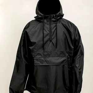 Chaqueta Anorak Personalizada para Hombre, Impermeable, Cortavientos, Transpirable, de Nailon/Poliéster, con Cuello Alto y Cierre de Cremallera - Product Image 1