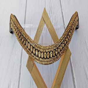 Bandes de front de cheval en cuir rembourrées confortables et douces de haute qualité 5 rangées de cristaux d'or personnalisés bande de front de cheval bling bling - Product Image 2