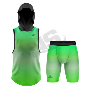 Vente en gros d'uniformes de football drapeau 7v7 maillot de football américain OEM personnalisé par sublimation sans manches vêtements professionnels de compression - Product Image 3