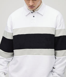 OEM/ODM 100% algodón Polo de los hombres logotipo personalizado impreso de manga larga de gran tamaño de verano ropa casual streetwear hombre Polo camisa - Product Image 6