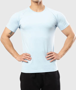 Nouvelle chemise d'entraînement de Fitness de Compression chemise à manches courtes de gymnastique de sport serrée chemise de gymnastique serrée noire - Product Image 1