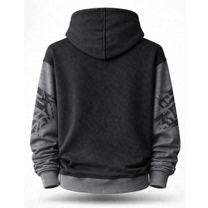 Sweat à capuche unisexe à col croisé, coupe ample, décontracté, doux, 100% coton molletonné, manches longues, pour tous les jours, streetwear - Product Image 2