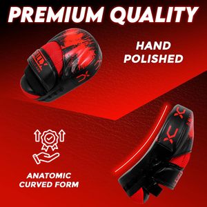 Mitaines de frappe de sport Target Focus Pads Crochet et Jab incurvés pour l'entraînement MMA Arts martiaux Karaté Kickboxing Muay Thai avec Adjusta - Product Image 4