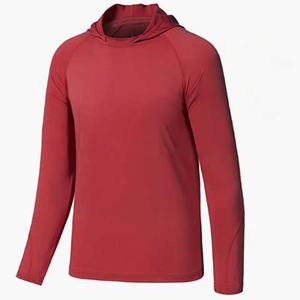 Sweat à capuche de pêche de couleur unie en soie de glace UV avec logo personnalisé OEM Spandex UPF 50 + Soft Quick Dry Performance Windproof Fishing Sportswear - Product Image 6