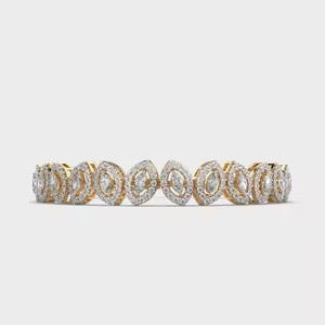 Top Quality Birthstone Moissanite Chain Personalized 10K/ 14K/ 18K Bracelet Zirconia Stone Gemstone Bracelets - Product Image 1