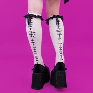 Chaussettes mi-hautes pour femmes, usage quotidien en automne, service OEM/ODM, logo personnalisé, antibactériennes, respirantes, en élasthanne/nylon/coton, chaussettes décontractées - Product Image 6