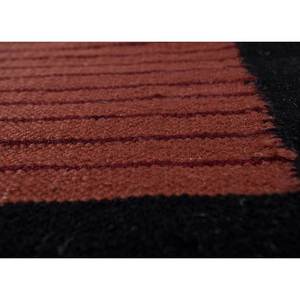 Tapis en laine classique rayé 9x12 grande surface, motif damier rouge-orange, tissage plat pour entrée de maison - ADWL-13059 - Cadeau élégant pour la maison - Product Image 3