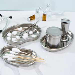 Stainless Steel Kidney Tray Graduated Metal Emesis Basin Reusable Kidney <b>Bean</b> Shaped Dish Dental Lab Medical Consumables - Product Image 2