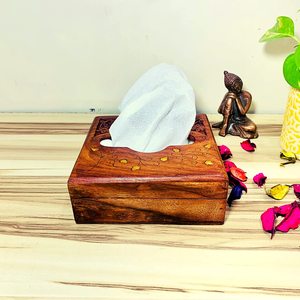Porte-boîte à mouchoirs en bois écologique fait à la main décor mural et suspendu pour bureau à domicile et fêtes-Design personnalisable - Product Image 6