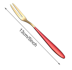 Tenedor de latón Cubiertos Juego de cubiertos de acero espejado Mango LARGO DE PVD para restaurante Tenedor usado Productos de precio más bajo - Product Image 3