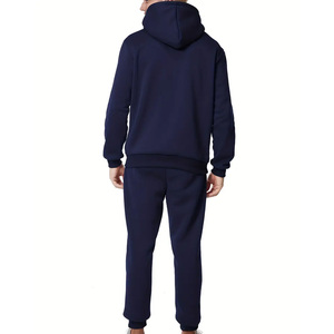 Survêtement à capuche respirant en polyester/coton pour homme, logo brodé personnalisé, manches longues, streetwear d'hiver - Product Image 2