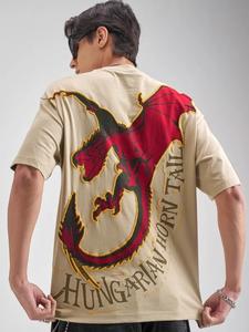 Camiseta Oversize de Algodón Grueso de 300 g/m² con Logo Estampado Personalizado para Hombre, Hombros Caídos, Estilo Urbano, Hecha en Pakistán - Product Image 2