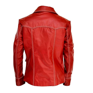 Veste manteau mode décontractée personnalisée de haute qualité en cuir de mouton véritable blazer manteau respirant de style classique - Product Image 4