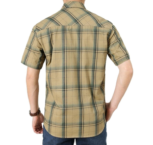 เสื้อเชิ้ตผู้ชายลายทาง ดีไซน์ใหม่ ปรับแต่งได้ ผ้าฝ้าย 100% สไตล์ซาฟารีลำลอง ปกพับ ระบายอากาศ แห้งเร็ว ขายส่ง - Product Image 6