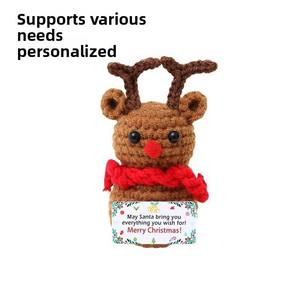 Muñecos de Ganchillo Navideños al por Mayor, Renos Tejidos a Crochet y Muñecos de Nieve con Bufandas Pequeñas - Product Image 5