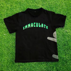 High Street Vintage Hip Hop Distressed T-Shirt Dtg imprimé graphique coton T-Shirt ourlet court hommes en détresse broderie T-Shirt - Product Image 3