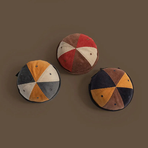 Gorros de pana de primavera y otoño para hombres y mujeres, gorros casuales sin bordes de moda para hombres, gorros de hip-hop para hombres y mujeres - Product Image 5