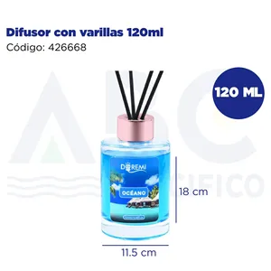 Lusso 120ml per diffusore di Reed con olio di fragranza per l'aromaterapia fresca per la casa e l'ufficio per bottiglie di vetro di lusso e olio - Product Image 2