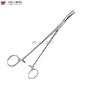 Abrazaderas de histerectomía WERTHEIM Premium, instrumentos médicos ginecológicos quirúrgicos ligeramente curvados de 23,0 cm - Product Image 3