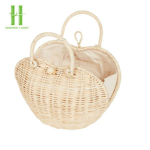 ¡SUPER VENTAS! Bolsa de Almacenamiento Rectangular de Ratán Natural Ecológica, Hecha a Mano, Apilable, Moderna, Multiusos, Cesta de Mimbre para Niños - Product Image 4