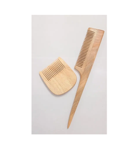 แปรงหวีไม้ขนาดใหญ่เป็นมิตรกับสิ่งแวดล้อมพร้อมไม้พายแปรงหวีธรรมชาติ2ชิ้น - Product Image 1