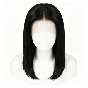 13*4 <b>Full</b> <b>Lace</b> Human Hair Straight Body <b>Wig</b> Natural Black Transparent <b>Lace</b> Plucked Natural Hairline For Women - Product Image 2