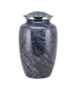 Urne funéraire pour cendres humaines - Magnifique urne funéraire artisanale pour adultes (adulte) Urnes bleues pour cendres - Product Image 1