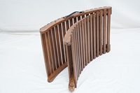 Chaise longue d'extérieur moderne avec siège rembourré et appui-tête pliable pour villa, cour et hôtel, structure en bois