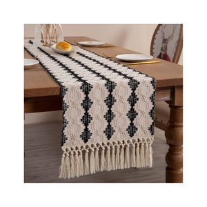 Rustique Golf Vibe 14x72 Pouces 200 GSM 100% Coton Tasselled Brodé À La Main Recyclable Durable Exportation quantité minimale de commande 100 Chemins De Table - Product Image 4