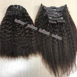 Venta al por mayor 100% Extensión de cabello humano virgen de alta calidad Cinta sin costuras Clip-In Base de tupé de encaje de onda larga recta y profunda - Product Image 4