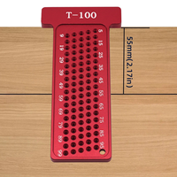 Règle de traçage en alliage d'aluminium pour menuiserie, localisateur métrique en forme de T, jauge de trou, outil de mesure et de traçage, traçoir en T, jauge en T