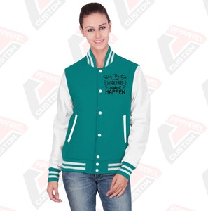 Hot Selling <b>Men's</b> Casual Street Wear Canvas Varsity <b>Jacket</b> Stand Collar Breathable Customized Printing Waterproof Front High - Product Image 1